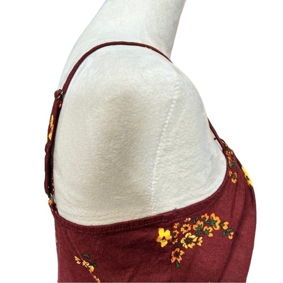 NWT Urban Outfitters Mini Dress Brown Orange Medium M - Picture 6 of 16